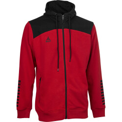 Select Oxford Kapuzen-Sweatjacke rot/schwarz S