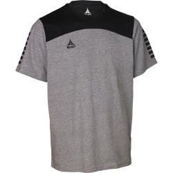 Select Oxford T-Shirt grau/schwarz L