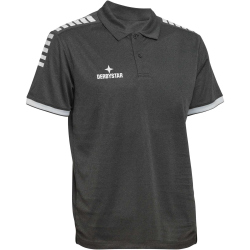 DERBYSTAR Primo Poloshirt grau/schwarz 5XL