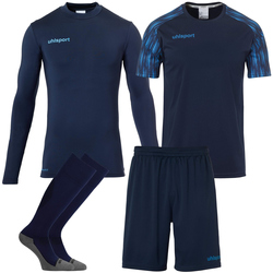 uhlsport Reaction Goalkeeper Torwart-Set marine/fluo blau...