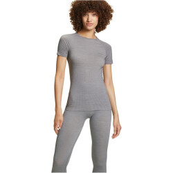 FALKE Wool-Tech Light Merinowolle T-Shirt Damen 3757 - grey-heather XS