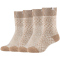 4er Pack SKECHERS Casual Cozy Jacquard Crew Socken Damen
