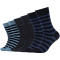 6er Pack camano Soft Stripe Crew Socken Herren