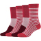 4er Pack camano Soft Stripe Crew Socken Damen