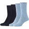 4er Pack camano Soft Baumwoll Crew Socken Damen