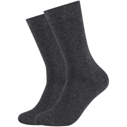 2er Pack camano Soft Bio-Baumwolle Crew Socken Herren