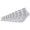 10er Pack SKECHERS Mesh Ventilation Bio-Baumwoll Quarter Socken 9200 - fog melange 35-38