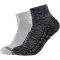 2er Pack SKECHERS Basic Cushioned Quarter Socken 9703 - dark grey mix 35-38