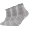 3er Pack SKECHERS Mesh Ventilation Quarter Socken 9300 - light grey melange 35-38