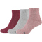 3er Pack SKECHERS Casual Quarter Socken Damen 4300 - chalk pink melange 35-38
