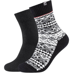 2er Pack SKECHERS Casual Fashion Jacquard Crew Socken...