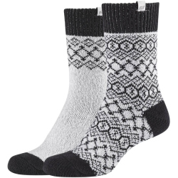 2er Pack SKECHERS Casual Cozy Jacquard Crew Socken Damen...