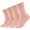 4er Pack SKECHERS Casual Cozy Crew Socken Damen 4282 - apricot moulin&eacute; 39-42
