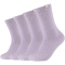 4er Pack SKECHERS Casual Cozy Crew Socken Damen 4062 - orchid hush moulin&eacute; 39-42