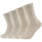 4er Pack SKECHERS Casual Cozy Crew Socken Damen 1202 - offwhite mouline 39-42