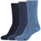 3er Pack SKECHERS Casual Crew Socken Damen 5500 - denim melange 35-38