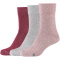 3er Pack SKECHERS Casual Crew Socken Damen 4300 - chalk pink melange 35-38
