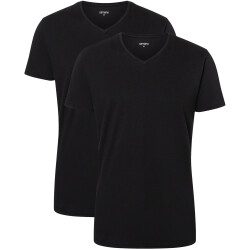 2er Pack camano Men comfort BCI cotton V-Neck T-shirt...