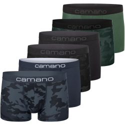 6er Pack camano Comfort Boxershorts 0806 - blue black...