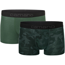 2er Pack camano Men comfort BCI cotton Trunks 7721 - tea...