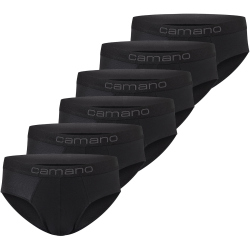 6er Pack camano Comfort Slips Herren 9999 - black S