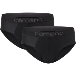 2er Pack camano Men comfort BCI cotton Slips 9999 - black XL