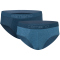 2er Pack camano Comfort BCI Baumwoll Slips Herren 5803 - blue mix S