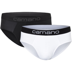 2er Pack camano Men comfort BCI cotton Slips 1001 - white...