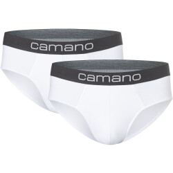 2er Pack camano Men comfort BCI cotton Slips 1000 - white S