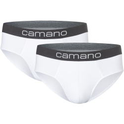 2er Pack camano Men comfort BCI cotton Slips 1000 - white...