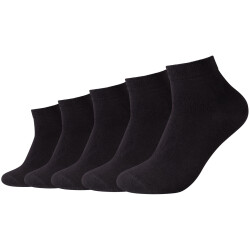 5er Pack camano Red Classics Quarter Socken 9999 - black...