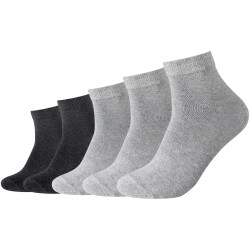 5er Pack camano Red Classics Quarter Socken 9300 - light...