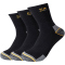 3er Pack camano Work Quarter Socken 9999 - black 39-42