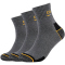 3er Pack camano Work Quarter Socken 9700 - dark grey melange 39-42