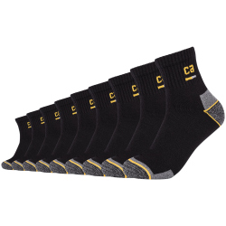 9er Pack camano Work Quarter Socken 9999 - black 47-49