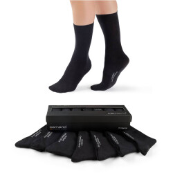 7er Pack camano Comfort Crew Socken 9999 - black 35-38