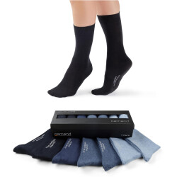 7er Pack camano Comfort Crew Socken 5997 - navy mix 35-38