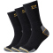 3er Pack camano Work Crew Socken 9999 - black 39-42