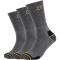 3er Pack camano Work Crew Socken 9700 - dark grey melange 39-42