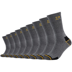 9er Pack camano Work Crew Socken 9700 - dark grey melange...