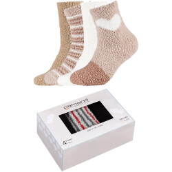 4er Pack camano Sustainable Cosy Socken Damen 1901 -...