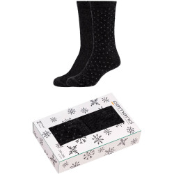 2er Pack camano Cosy Shiny Socken Damen 9999 - black 35-38