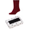 2er Pack camano Cosy Shiny Socken Damen 3810 - oxblood red 35-38