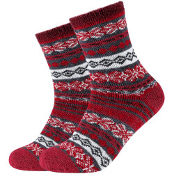 2er Pack camano Cosy Double Layer Winter Crew Socken...