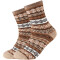 2er Pack camano Cosy Double Layer Winter Crew Socken Damen 1901 - taupe 35-38