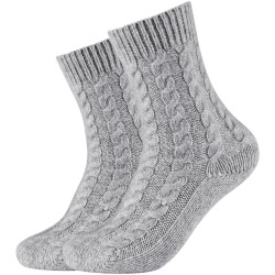 2er Pack camano Cosy Cable Stitch Crew Socken Damen 9300...