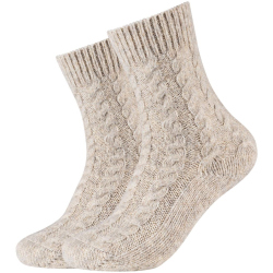 2er Pack camano Cosy Cable Stitch Crew Socken Damen 8201...
