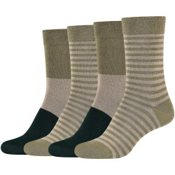 4er Pack camano Soft Stripe Crew Socken Damen 7680 -...