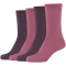 4er Pack camano Soft Baumwoll Crew Socken Damen 4490 - rose wine 35-38