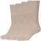 4er Pack camano Bio-Baumwoll Diabetiker Crew Socken 0018 - sand 39-42